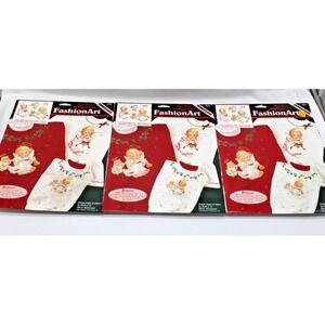 1994 Sweet Angel & Kitten No-Sew Appliqués - LOT OF 3 - FashionArt by Dimensions